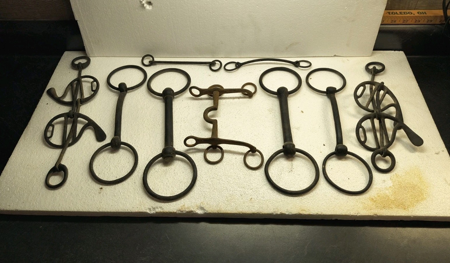 Western Horse Bits Lot (9 pcs) – Snaffle & Curb Bits – Steel/Iron – Tack Vintage
