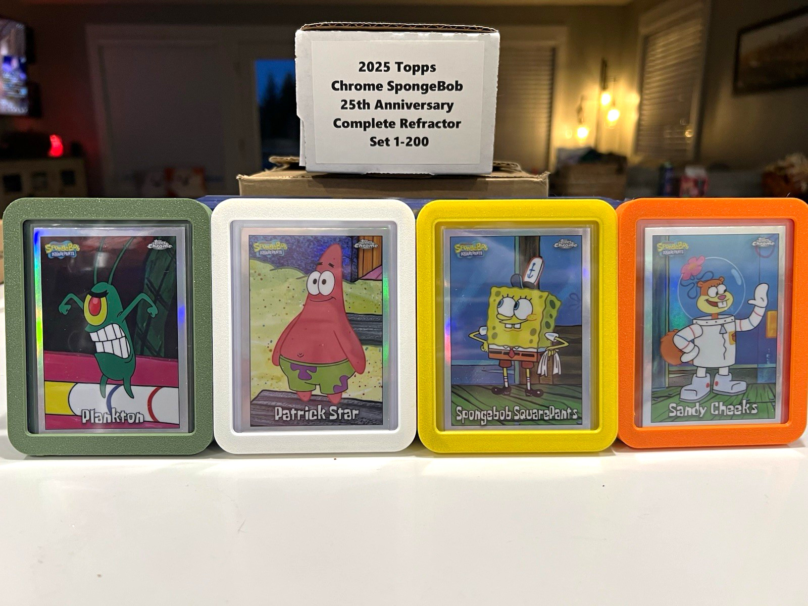2025 Topps Chrome SpongeBob 25th Anniversary Complete Refractor Set 1-200