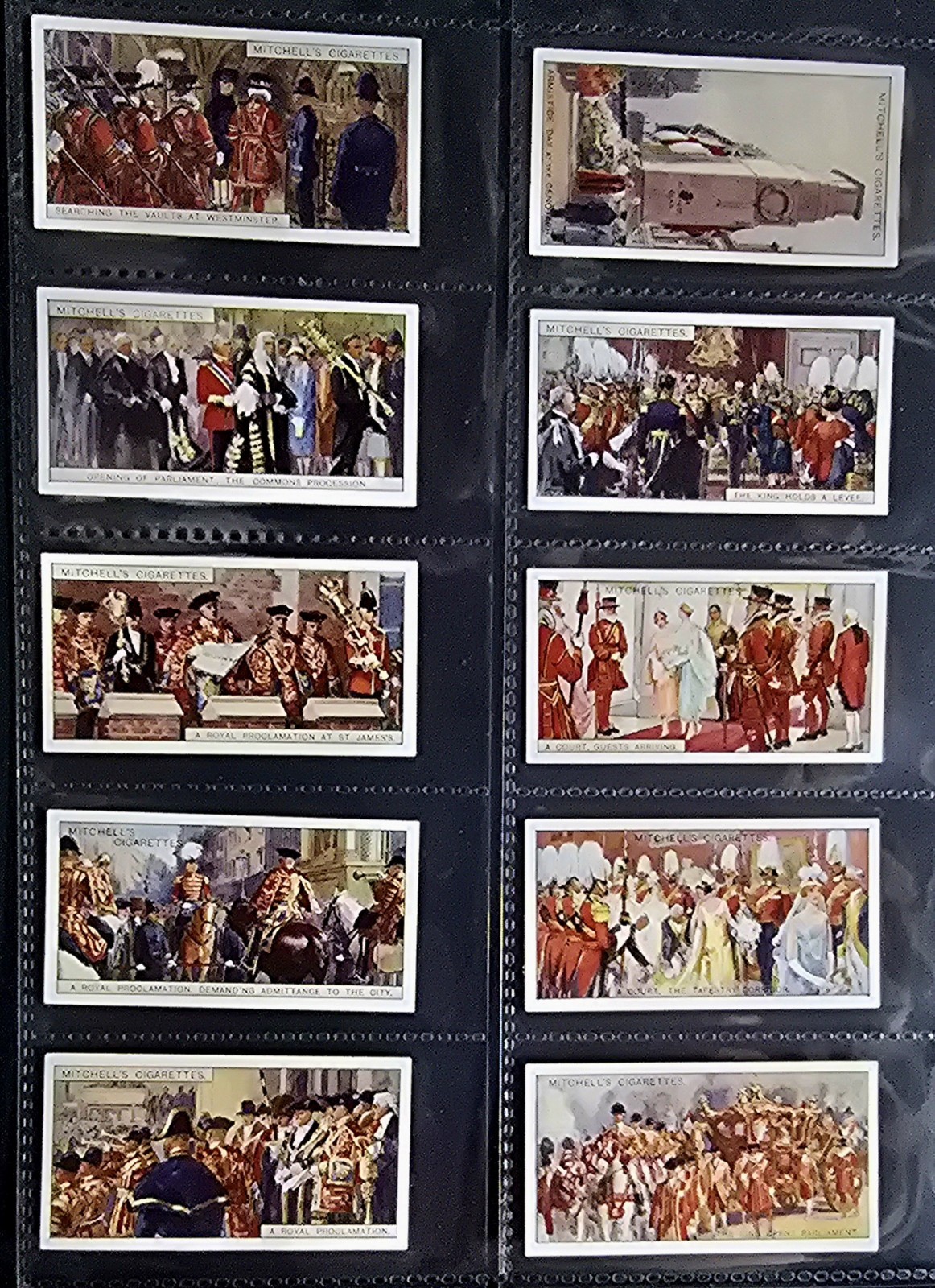 1928 🔴 Stephen Mitchell London Ceremonials 40 Card Complete Set 