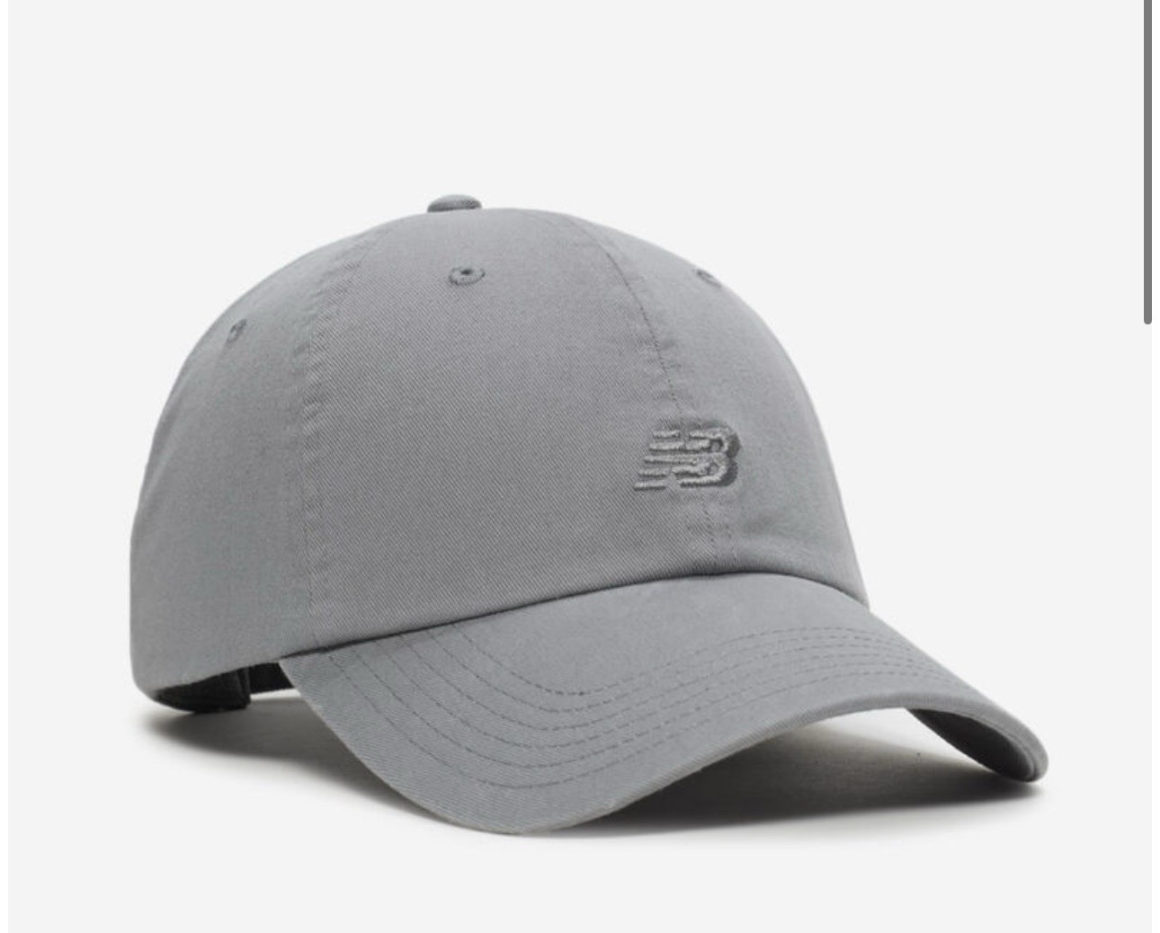 New Balance 6 Panel Classic Cap LAH51004 Hat Unisex NB Grey