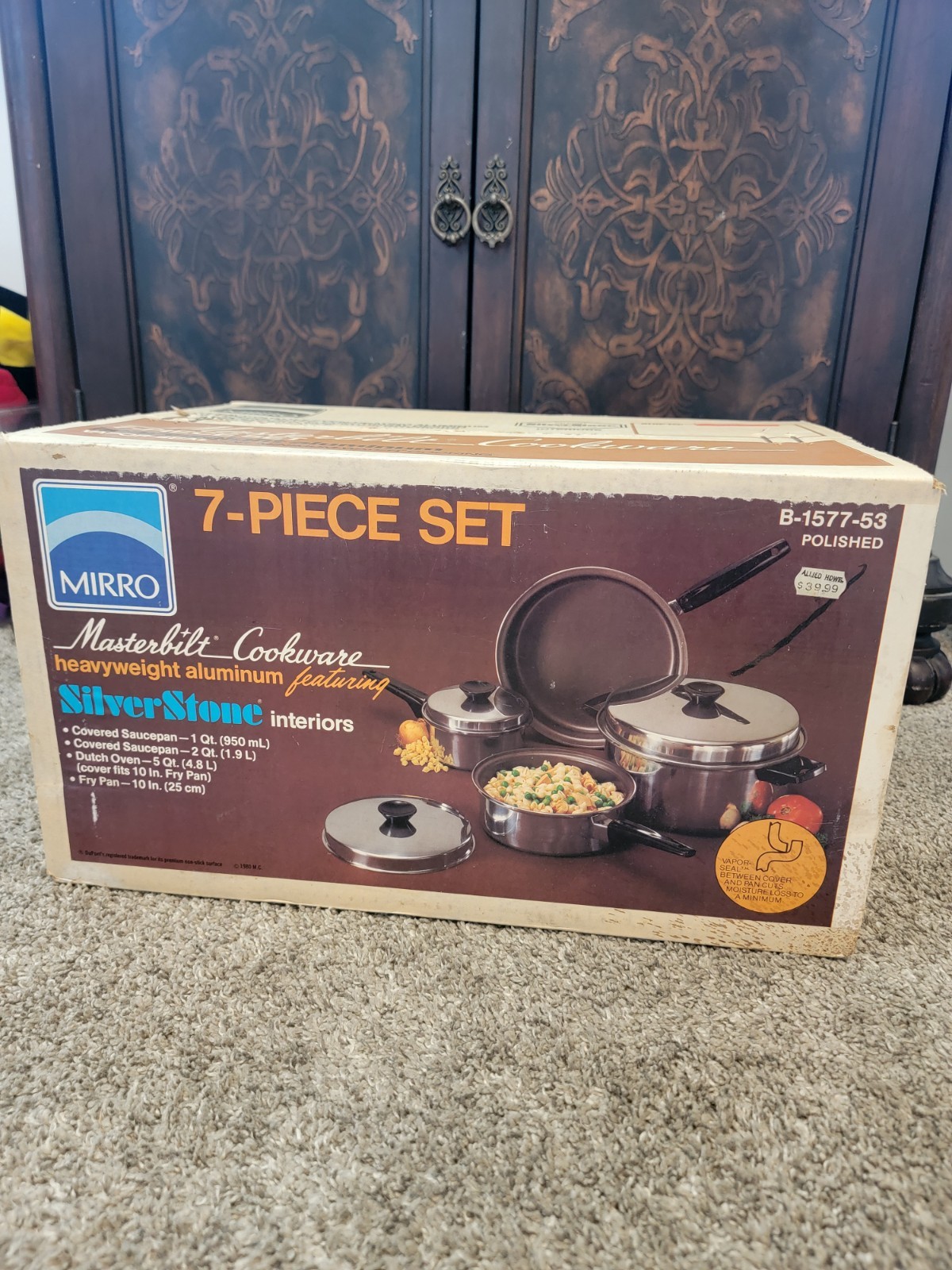 Vintage MIRRO 7 Pc Cookware Set NEW In Box Made in USA Vintage MIRRO 7 Pc Cookware Set NEW In Box Made in USA