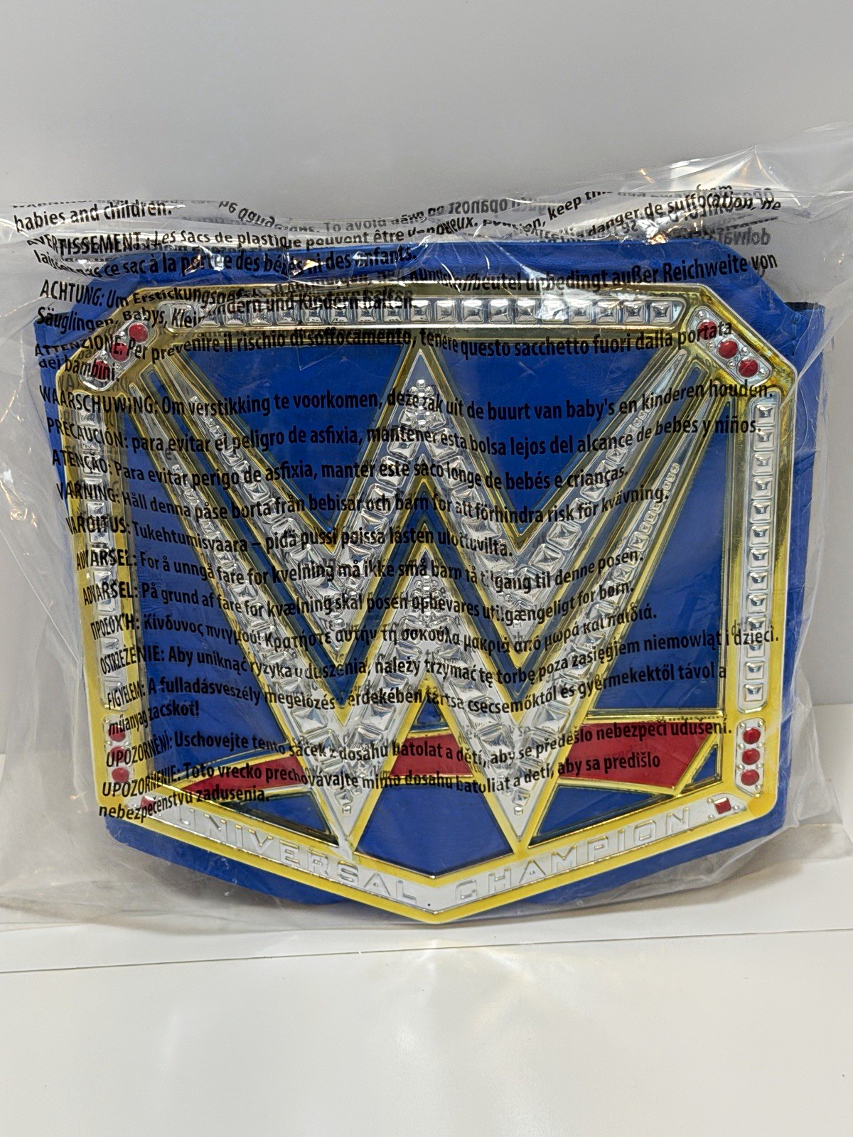 NEW Mattel WWE Blue Universal Championship Toy Title Belt Kids Role Play Sealed