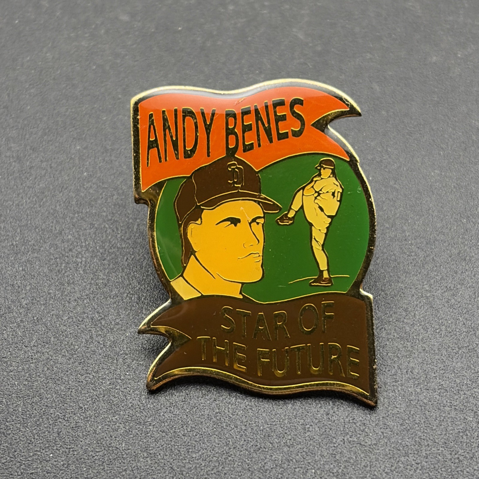 MLB Baseball San Diego Padres Andy Benes Star Of The Future Lapel Hat Pin