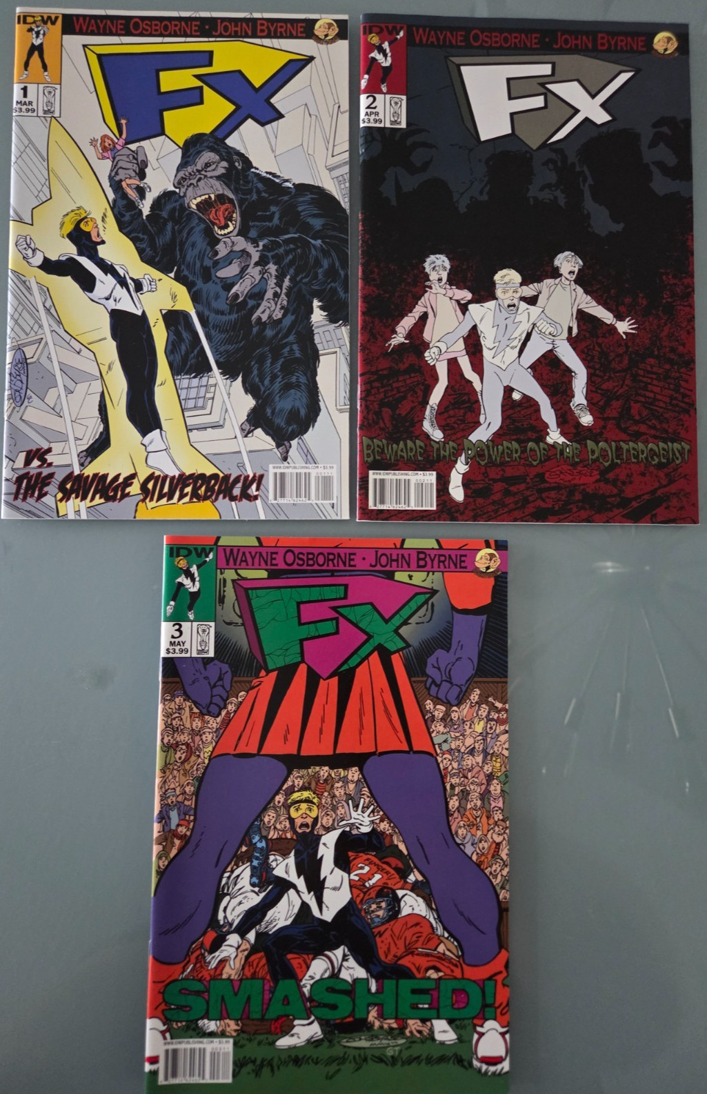 FX #1-3 (2008) IDW COMICS WAYNE OSBORNE JOHN BYRNE COVER & ART
