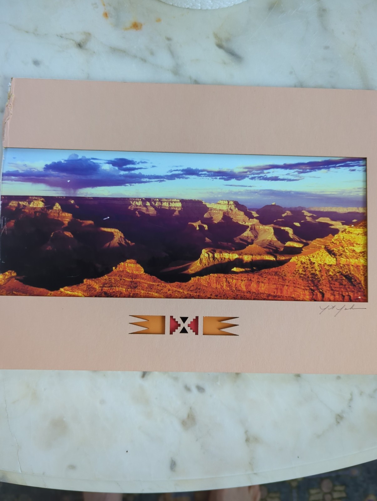 Beautiful Vintage Grand Canyon Landscape Photograph –  K.V. & J.A. Johnson