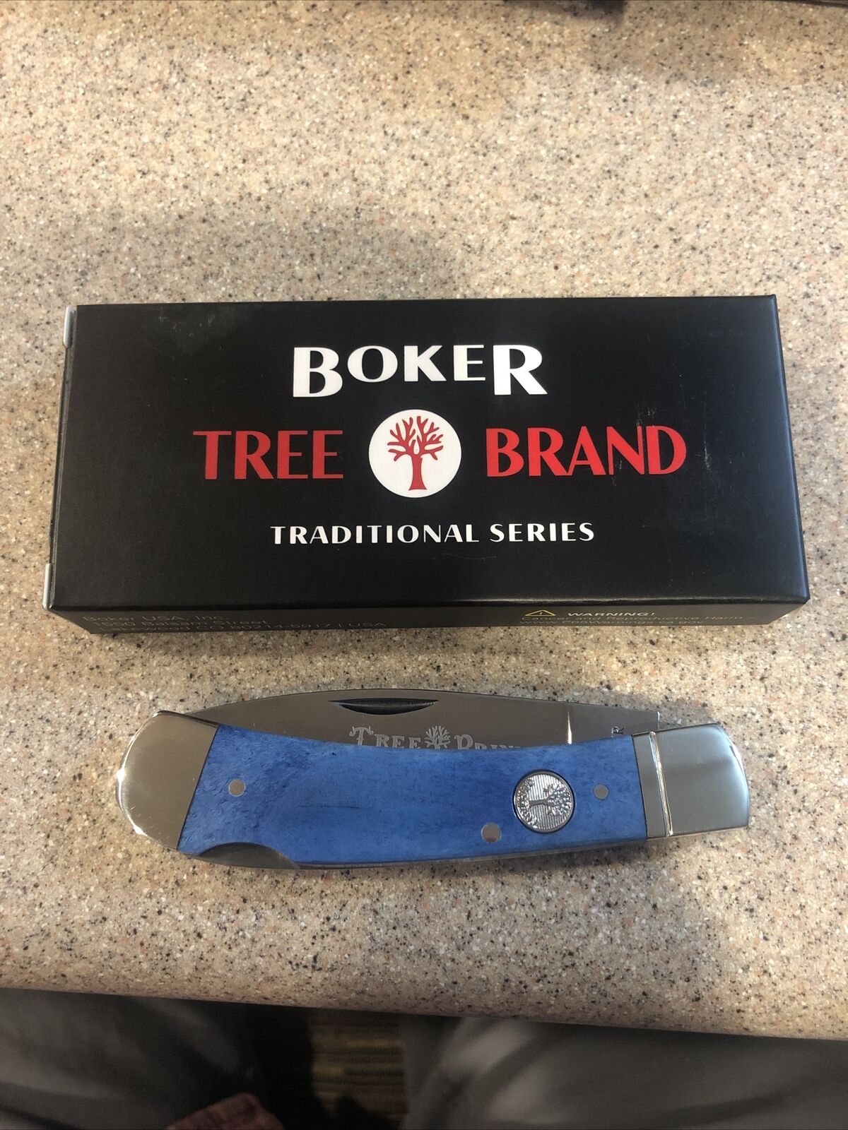 Boker Tree Brand Dark Blue Lock Back Folding Knife BO110816 Traditional Series