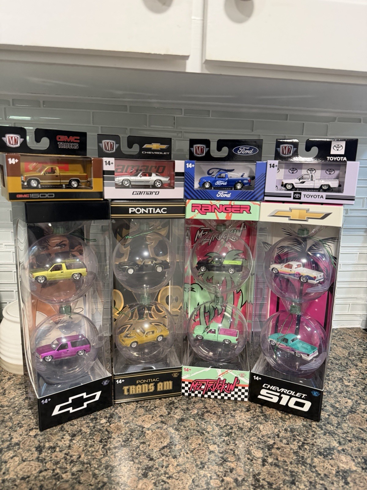 M2 Machine Ornaments Lot Of 8