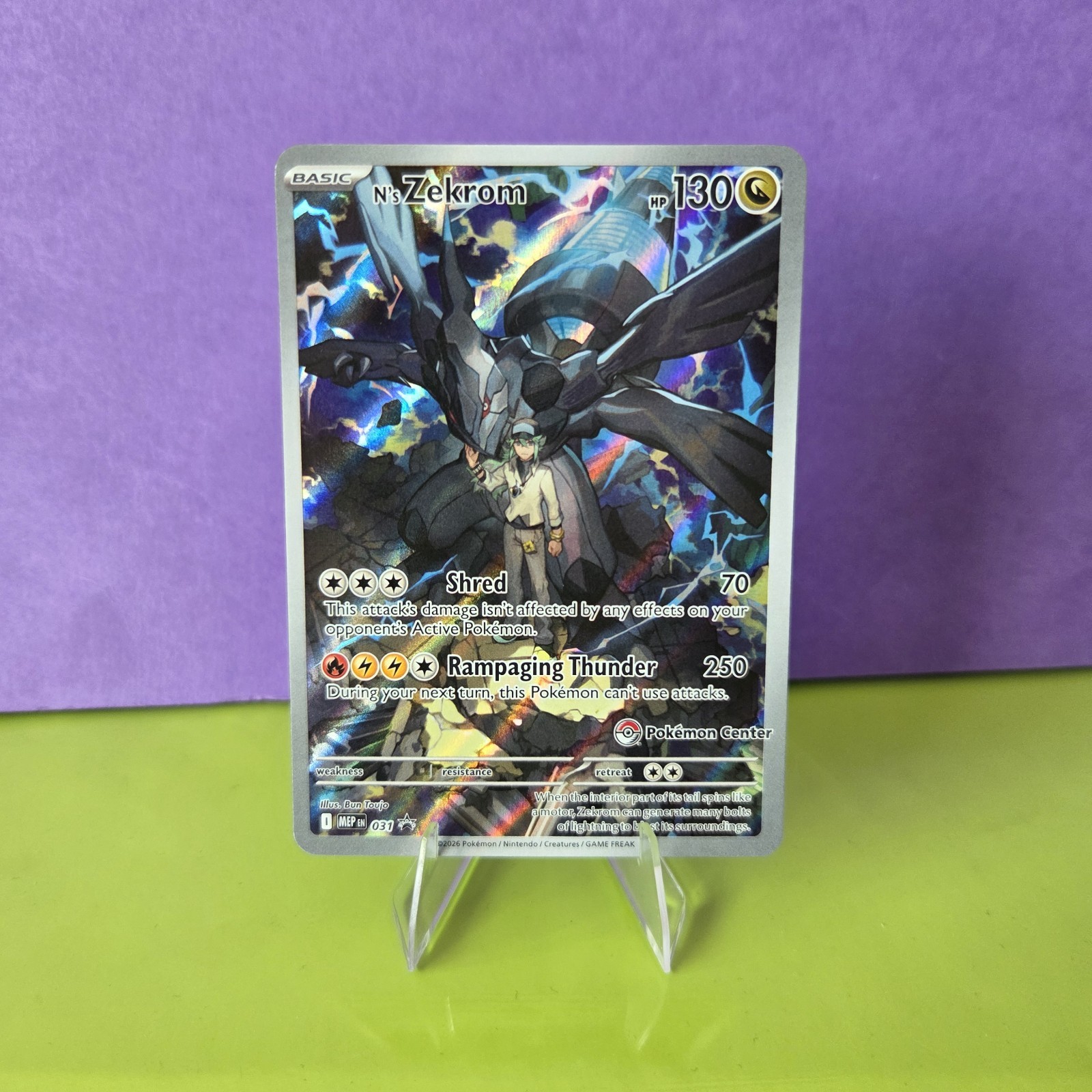 Pokemon TCG Ascended Heroes N’s Zekrom Pokemon Center Stamped Promo 031 NM