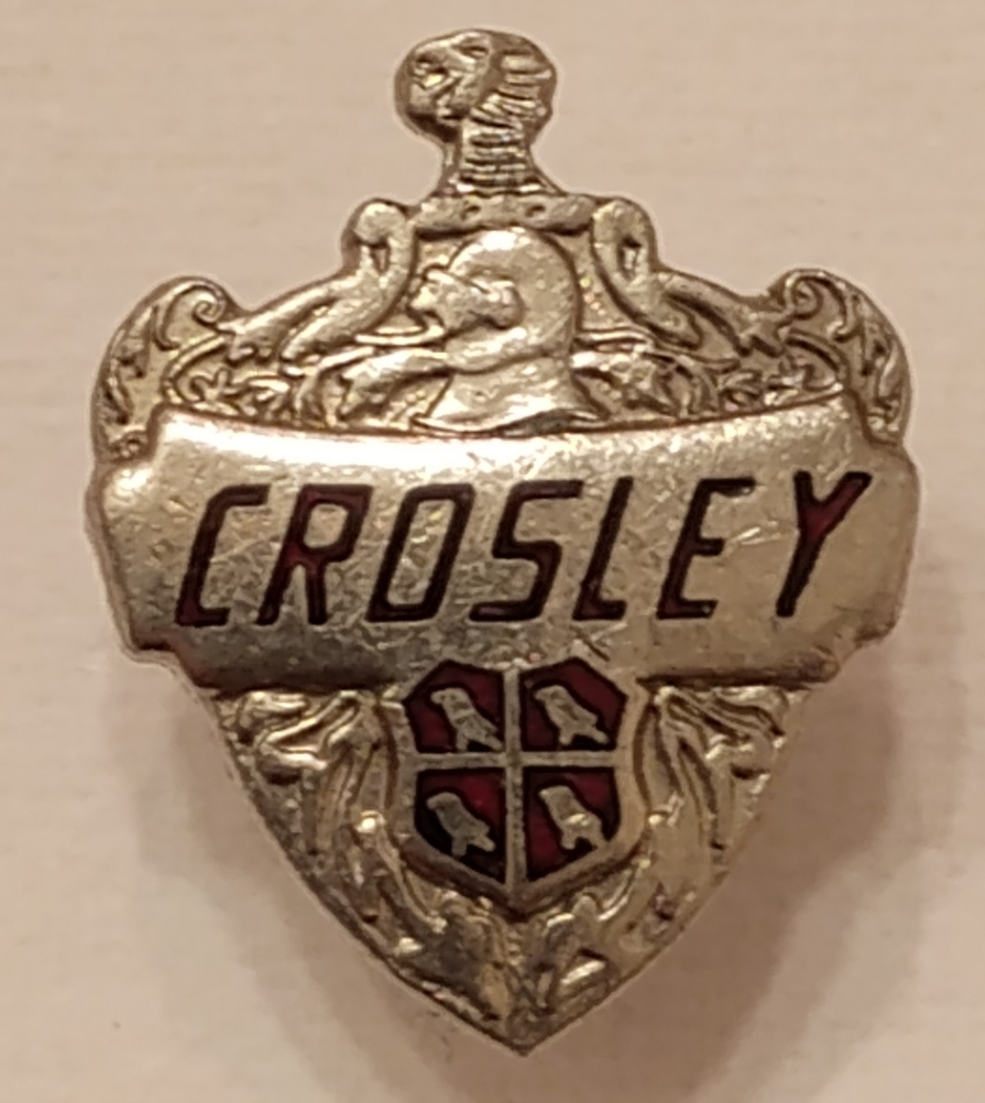 Vintage Crosley Motors Automobile Shield Crest Lapel Pin