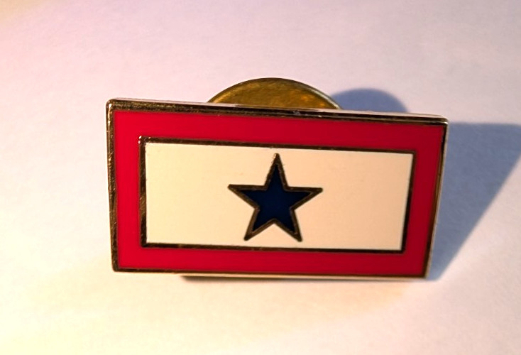 Vintage Blue Star Armed Forces lapel pinback button 