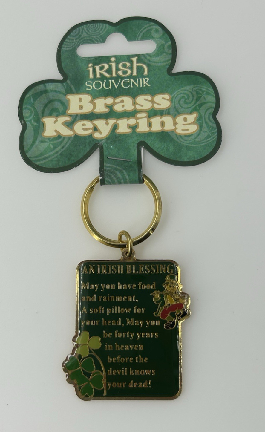 NEW Irish Blessing Souvenir Collectible Keychain Keyring Fob