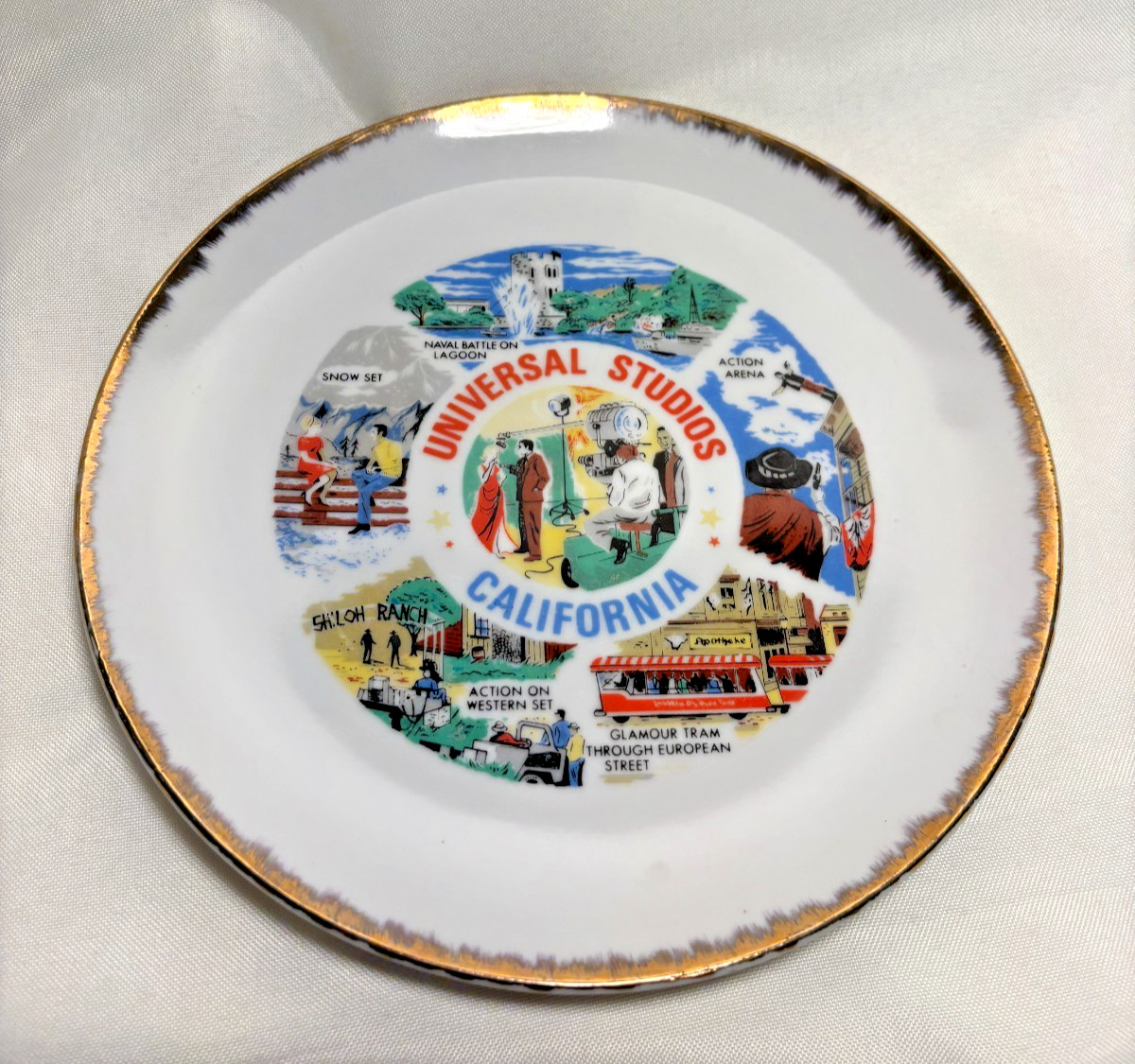 Universal Studios California Collectors Plate Gold Trim Porcelain  (B128)
