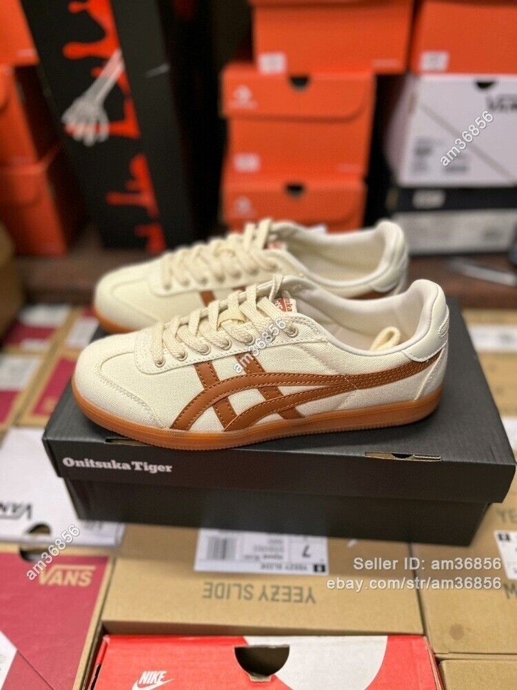 [New] Onitsuka Tiger Tokuten Unisex Cream/Caramel Sneakers #1183A862-200 Shoes