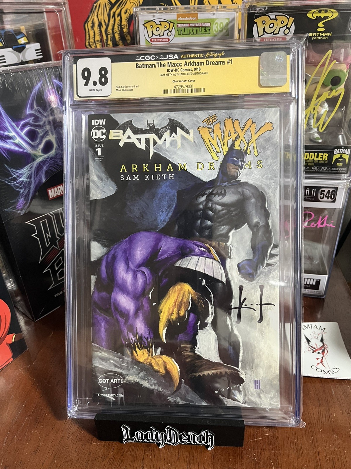Batman/The Maxx Arkham Dreams #1 Mike Choi Variant signed Sam Kieth CGC/JSA 9.8
