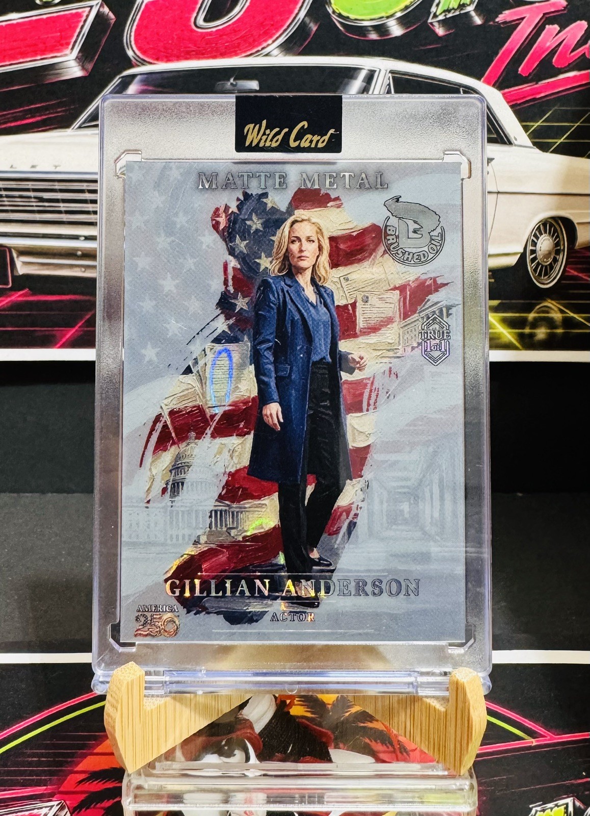 🎥 Wild Card America 250 Gillian Anderson True 1/1 Matte Metal Brushed Oil 🎥 🎥 Wild Card America 250 Gillian Anderson True 1/1 Matte Metal Brushed Oil 🎥