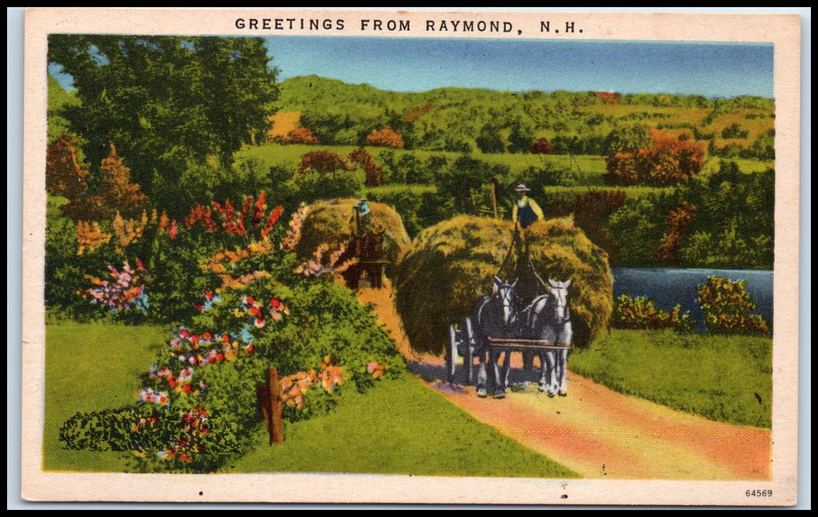 Postcard GREETINGS FROM RAYMOND, N.H.64569 NH I84 Postcard GREETINGS FROM RAYMOND, N.H.64569 NH I84