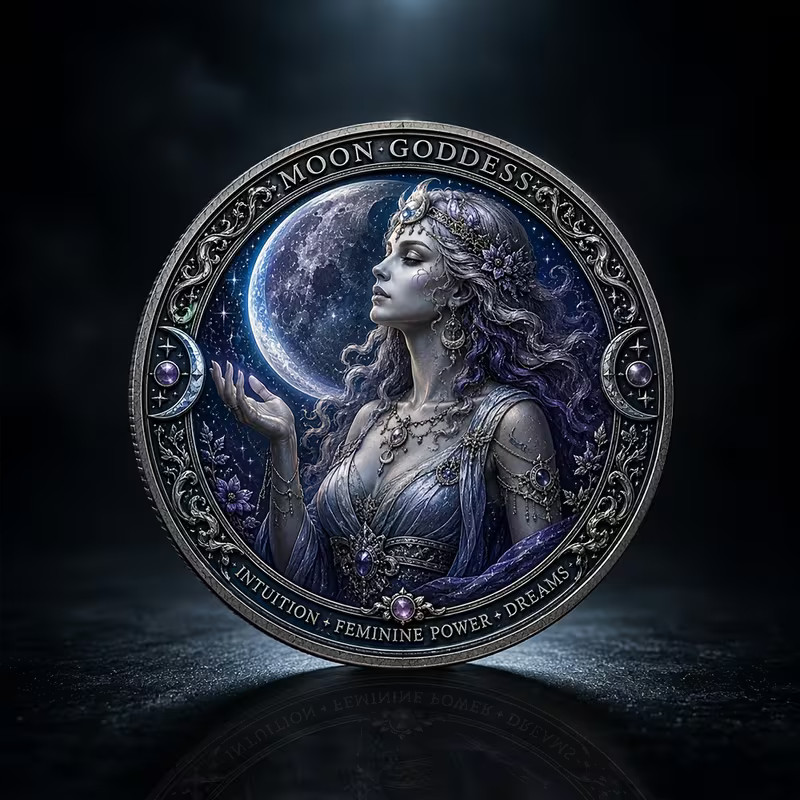 Moon Goddess Coin Intuition Collectible Commemorative Sexy 1-pc