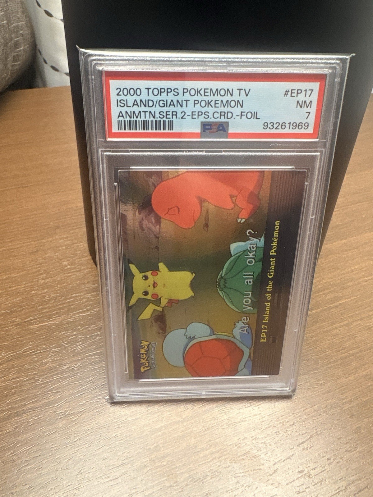 Topps 2000 Pokémon TV EP17 Island of the Giant Pokémon Foil PSA 7