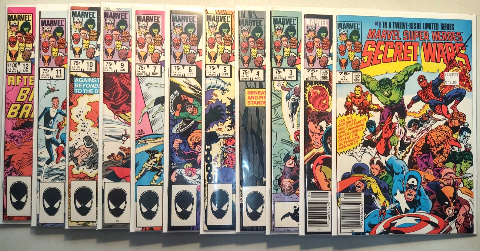 MARVEL SUPER HEROES SECRET WARS #1-12 NM 1984 SET no #8/1 2 3 4 5 6 7 9 10 11 12