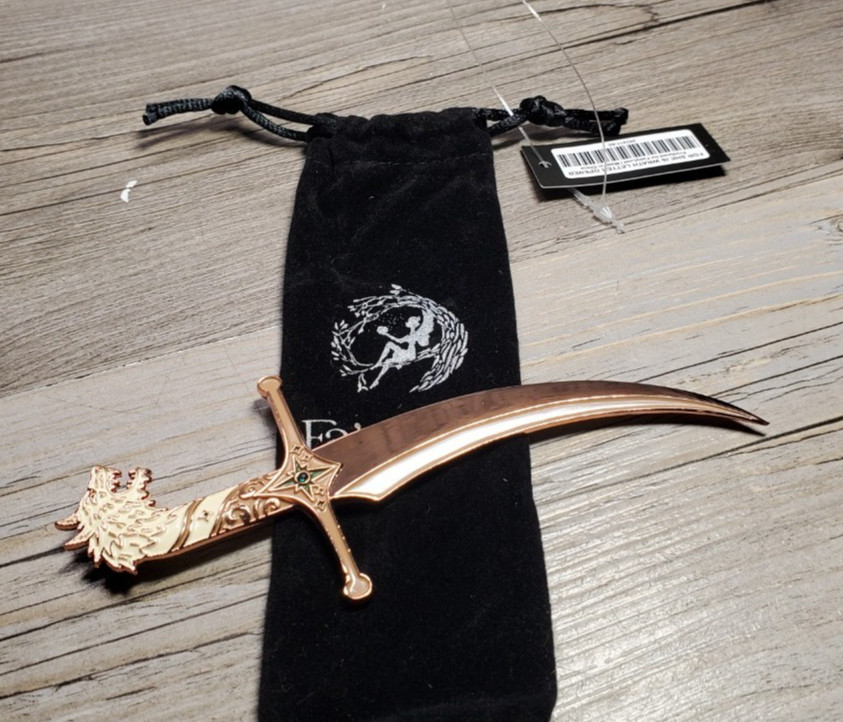 Fairyloot For She is Wrath Halmasti Scimitar dagger letter opener in Bag New