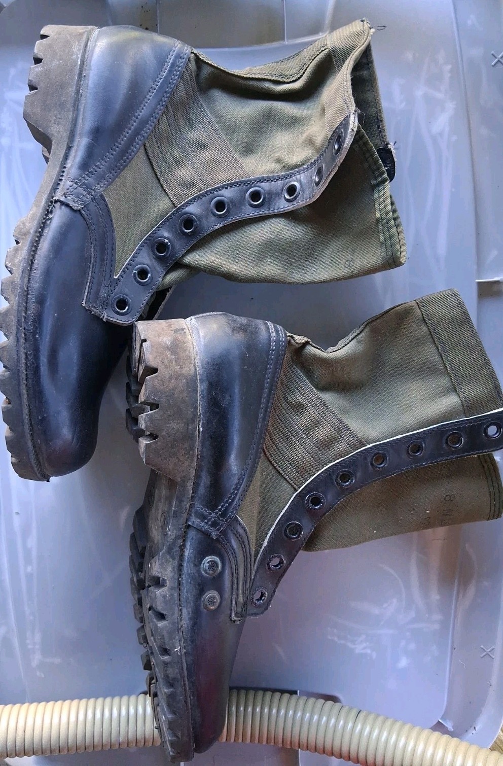 Vintage 1968 US Military Veitnam Jungle Boots - Size 8N 