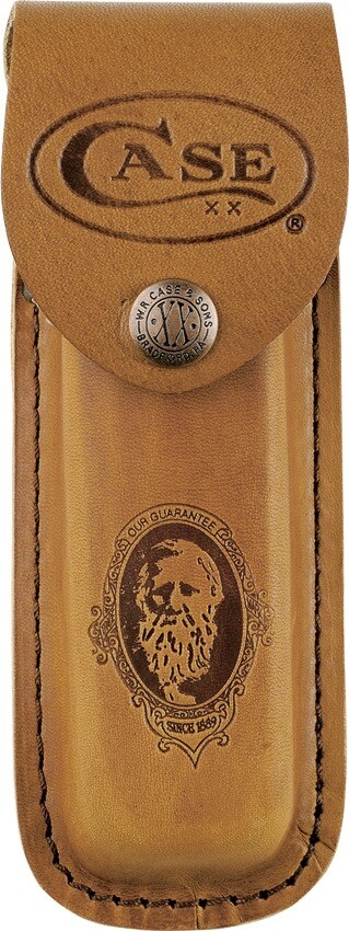 Case XX Large Job Brown Leather Sheath Case for Folding Pocket Knife 5.5\