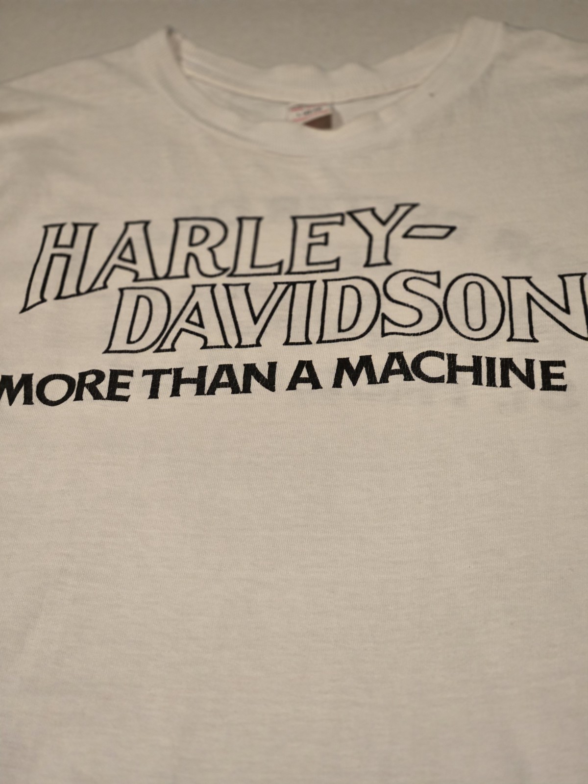 Men's Vintage 1980's White Harley Davidson T-shirt Size L