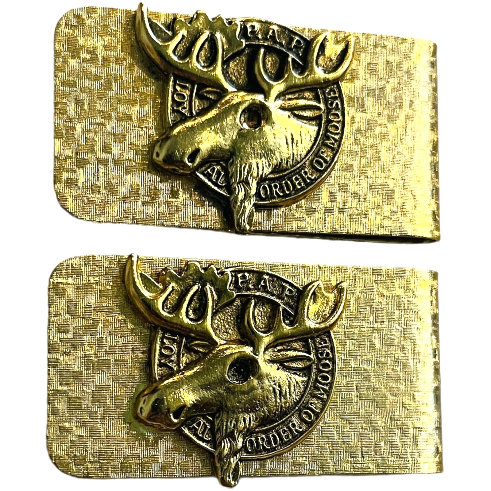 Moose Lodge Club - Money Clip - PAP Loyal Order of Moose - Moose Club - LOT of 2