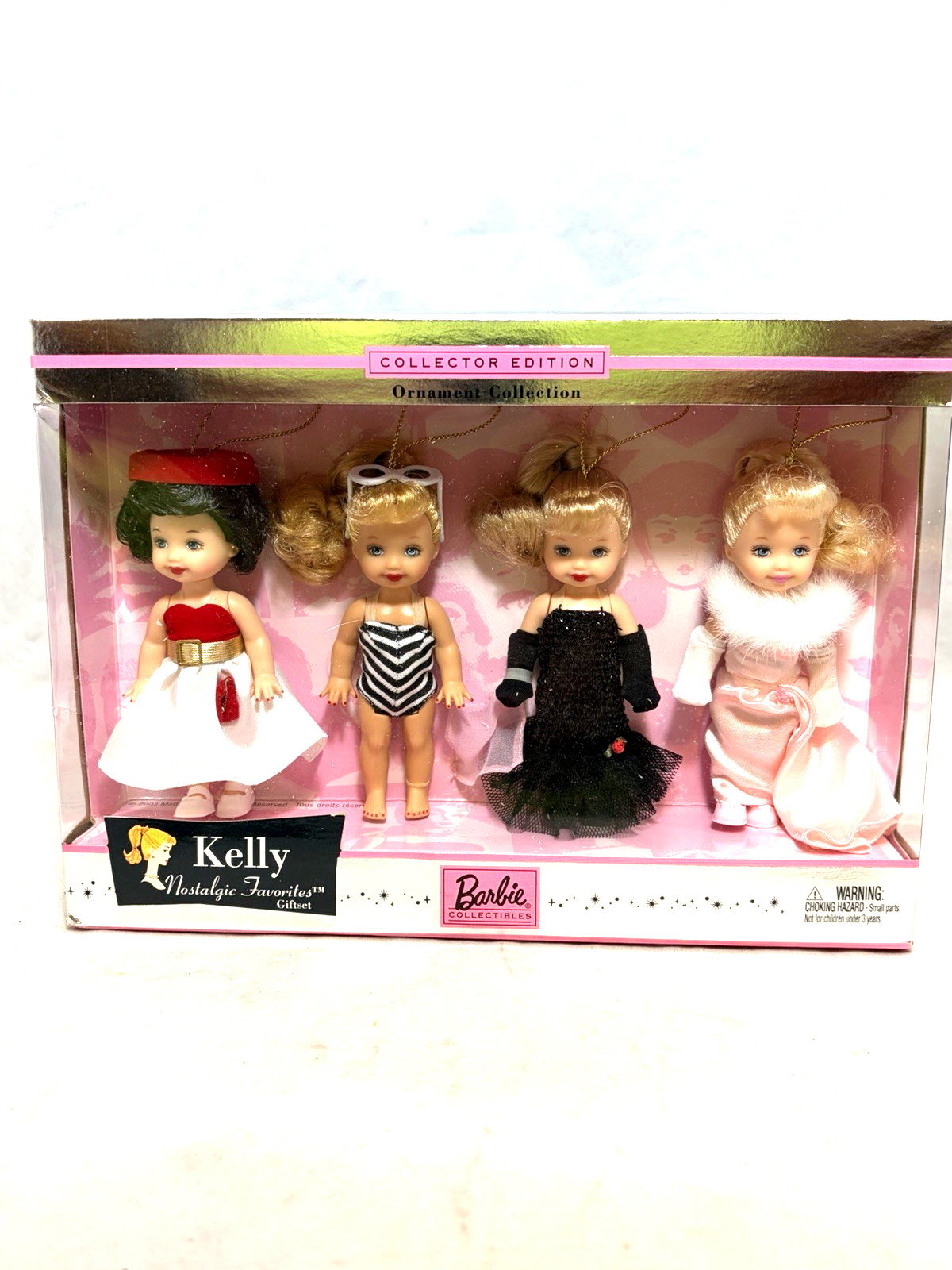Barbie Kelly Nostalgic Favorites Doll Giftset Ornaments Mattel 2003 NRFB