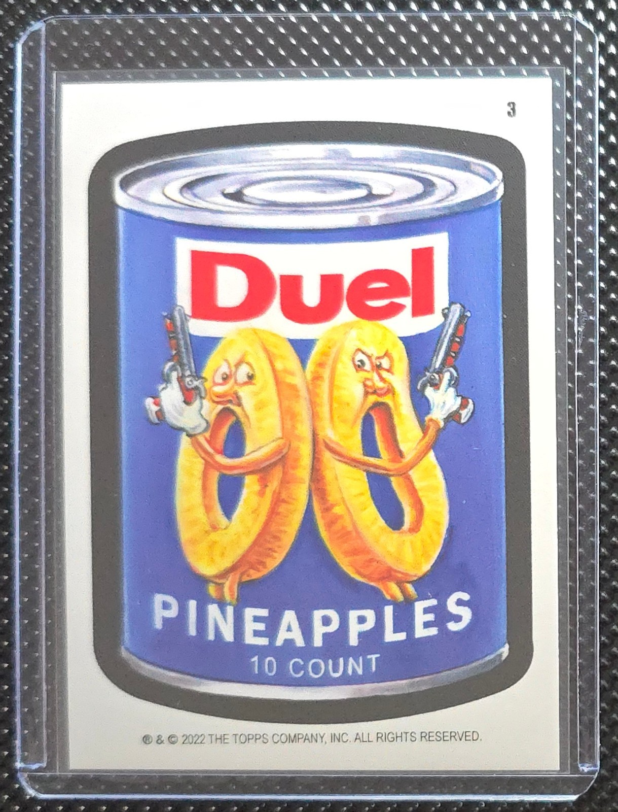 2022 Topps Wacky Packages January Duel Pineapples #3 Sticker Promo Back Card 2022 Topps Wacky Packages January Duel Pineapples #3 Sticker Promo Back Card