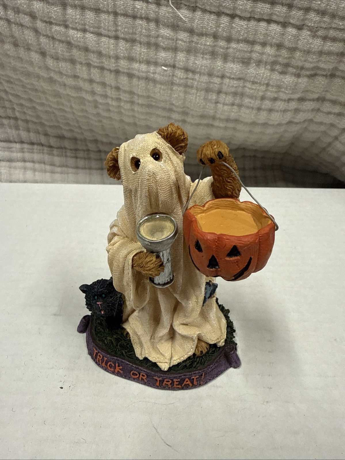 Boyds Bears Halloween Ghost Trick or Treat Light Up Resin Figurine 4014753