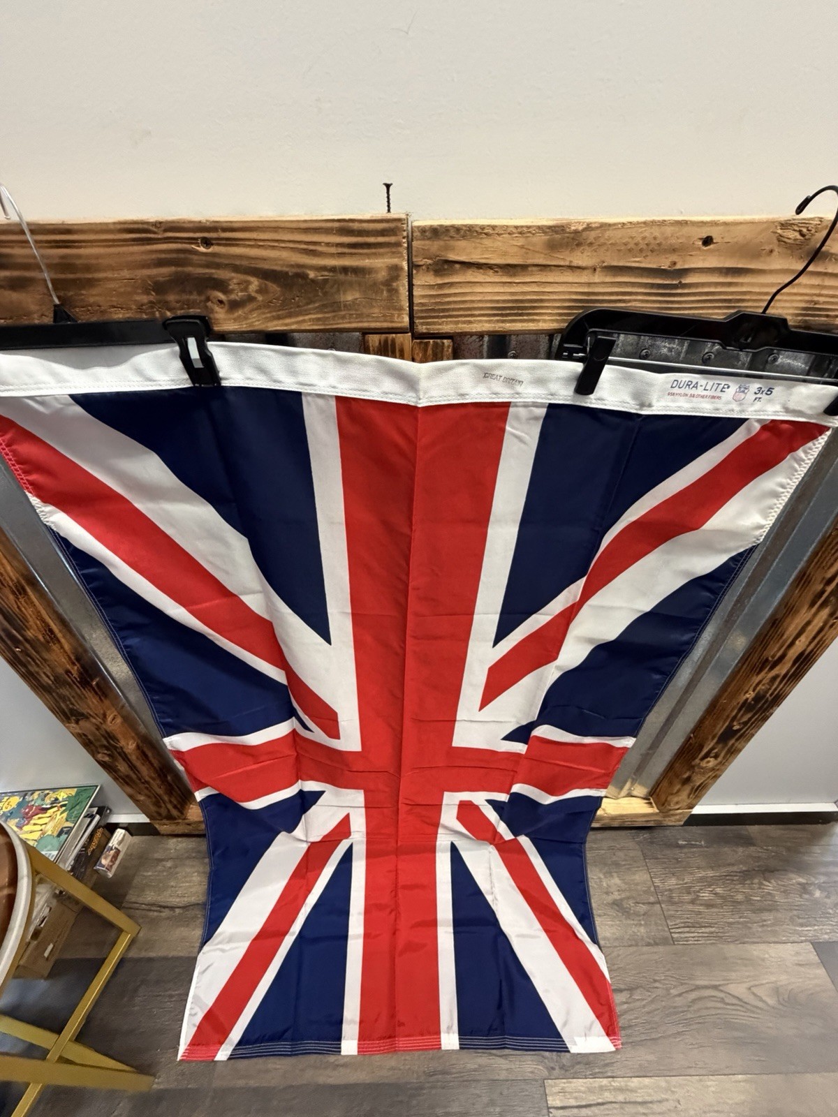 Vintage Dettra Dura-Lite Union Jack Flag 3x5 Ft Made In USA Nylon New Old Stock