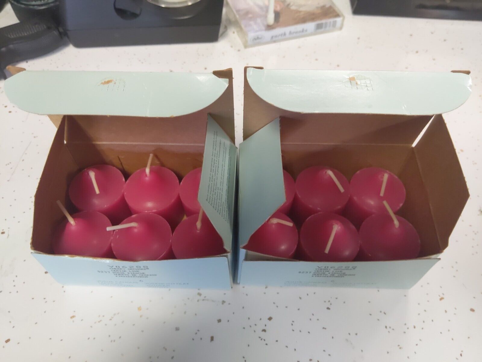 2 BOX PartyLite CHERRY ORCHARD 12 Votives V06288 Lightly Scented Candles NEW/OS