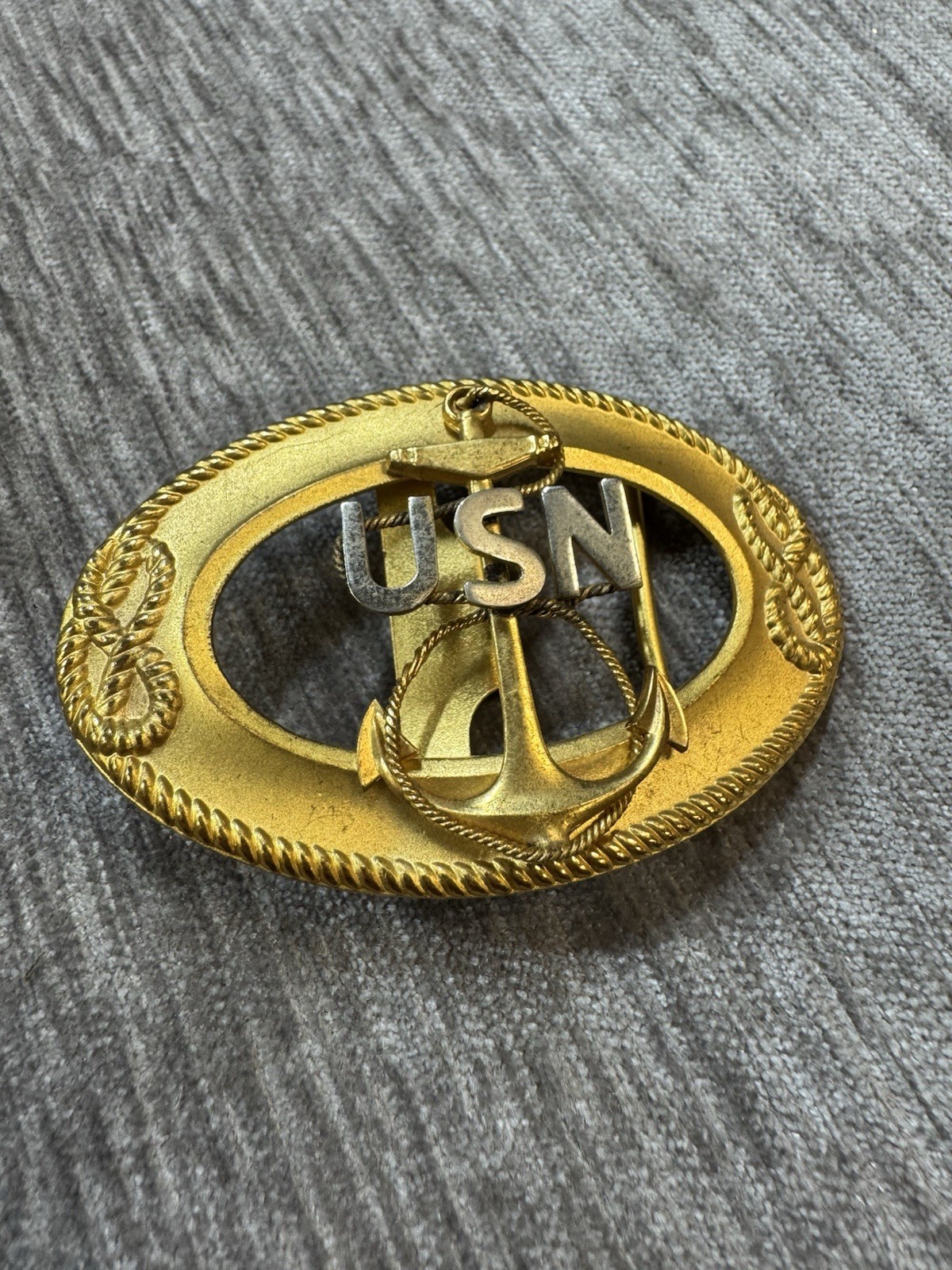 Vintage US Navy USN CPO Chief Petty Officer Belt Buckle US Specialty Co. Older