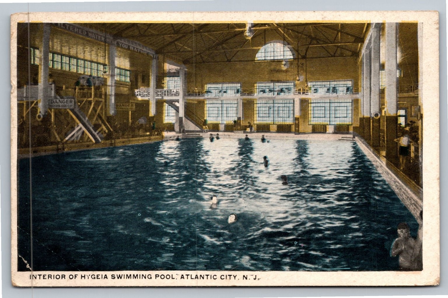 Hygeia Swimming Pool Atlantic City NJ 1919 Postcard Vintage