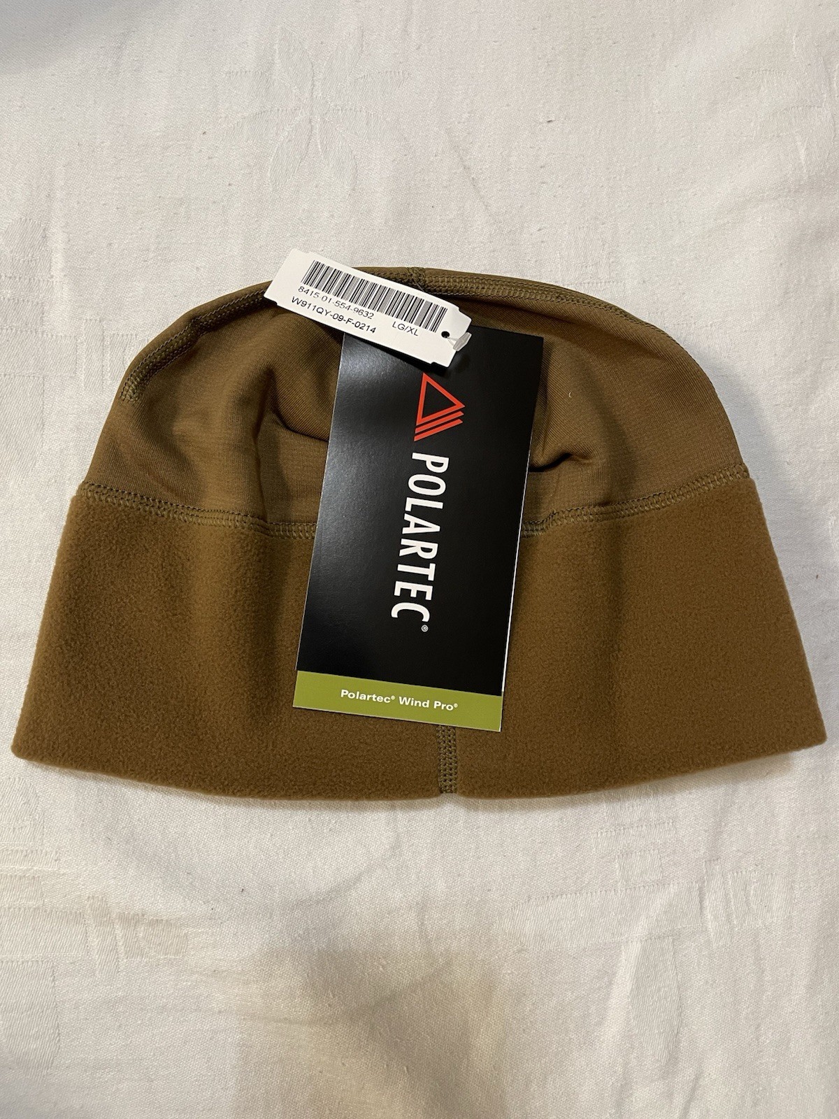 New GENUINE Polartec USMC COYOTE BROWN MICRO FLEECE CAP/BEANIE HAT L/XL.