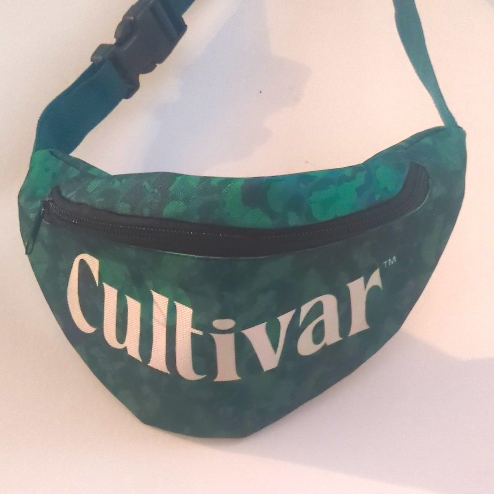 420 Cultivar Green/Black Camo Stash Fanny Waist Pack Adjustable Zip One Size Uni