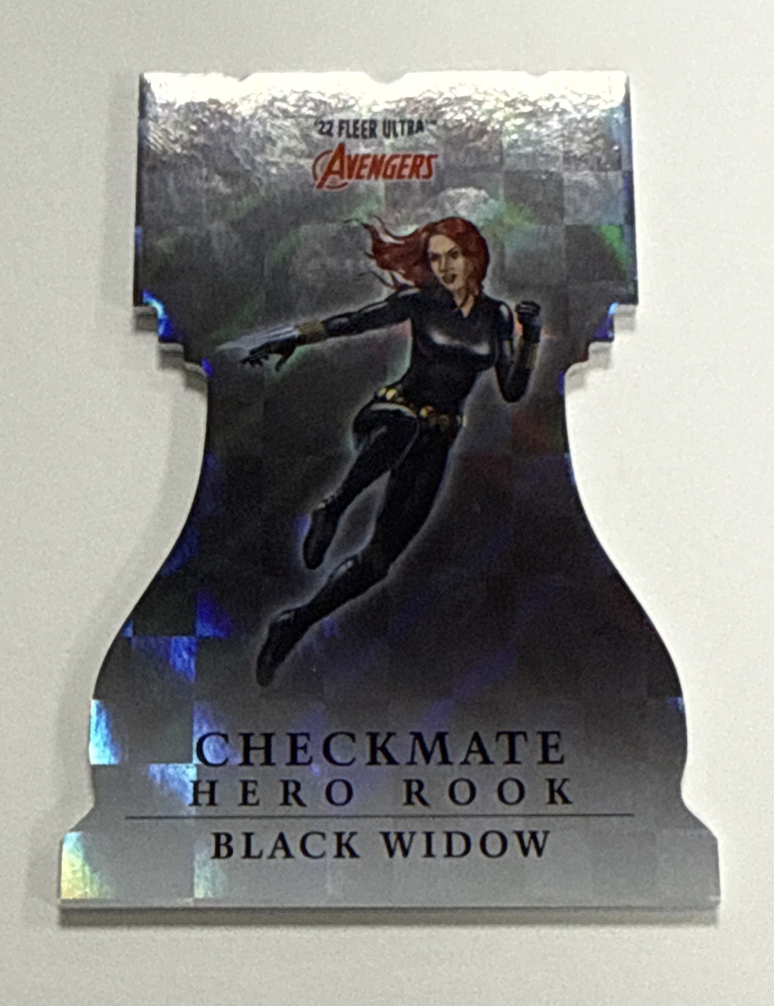2022 Marvel Fleer Ultra Black Widow #CP-10 Checkmate Hero Rook Die Cut