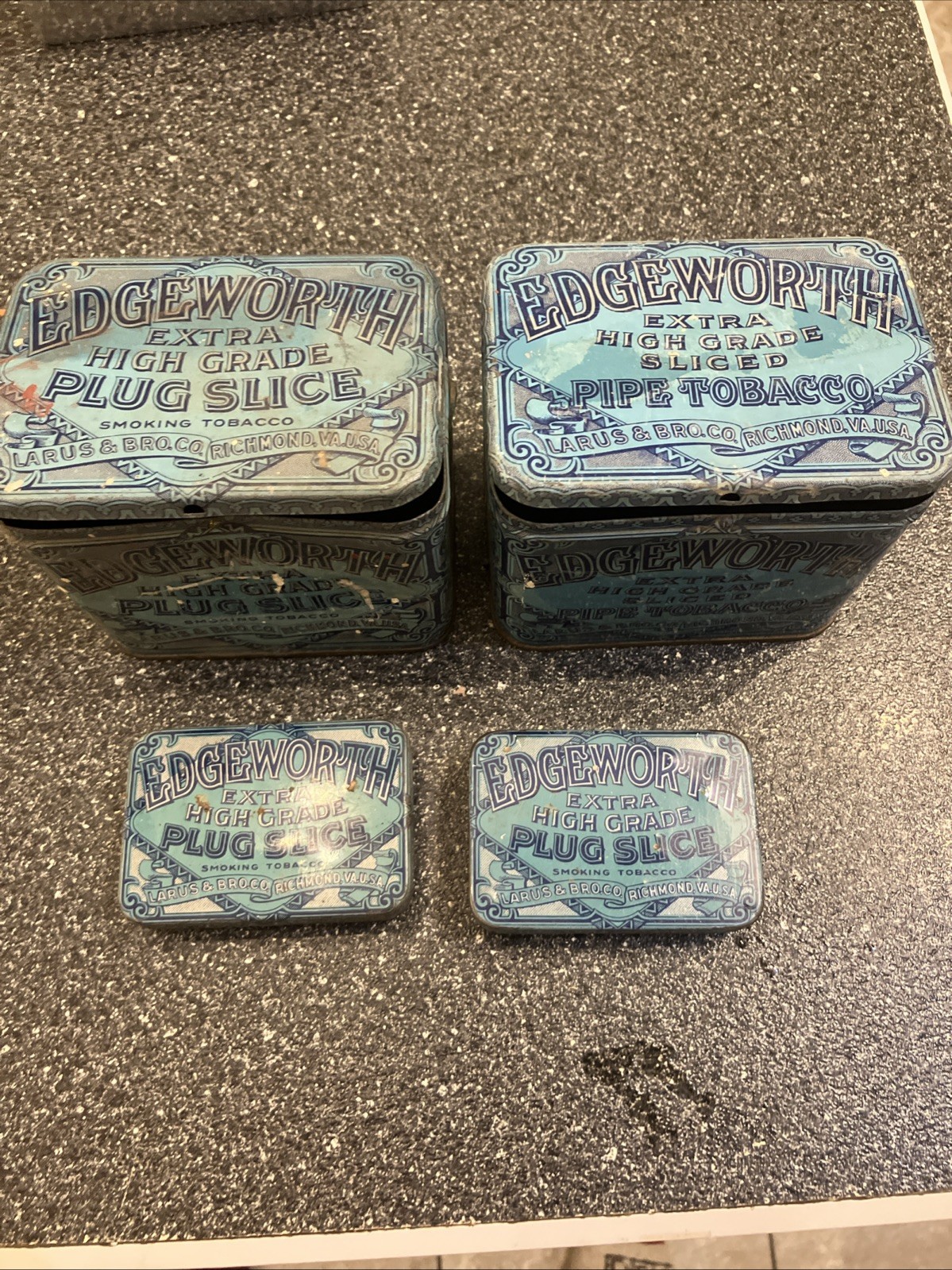 4 - Vintage Edgeworth  Tobacco Tin Cans