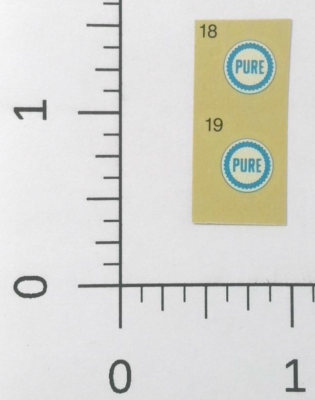 Vintage Pure Oil Gas Station Logo Water Transfer Sticker Decal