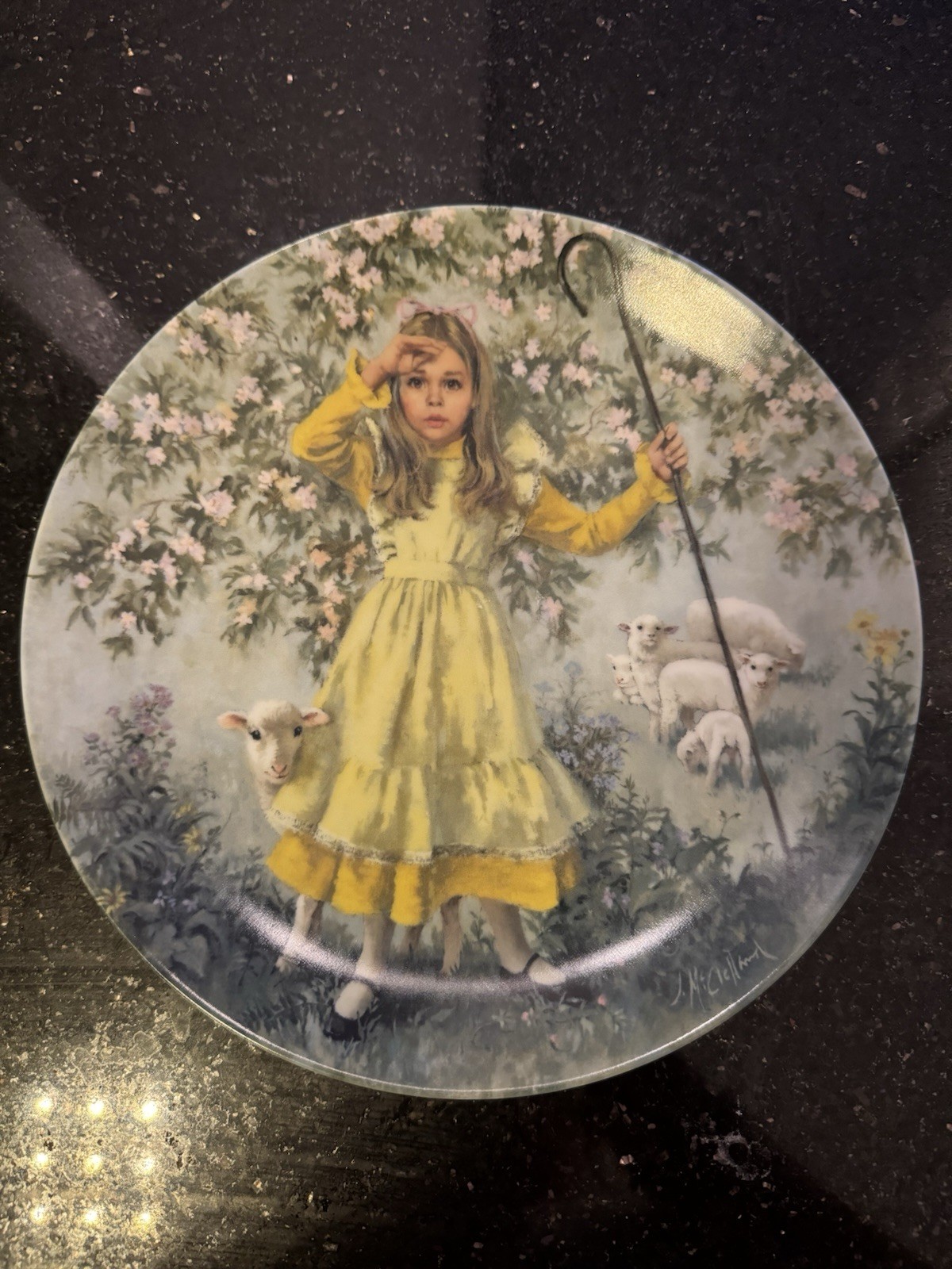 Little Bo Peep . John McClelland. Vintage collectable plate