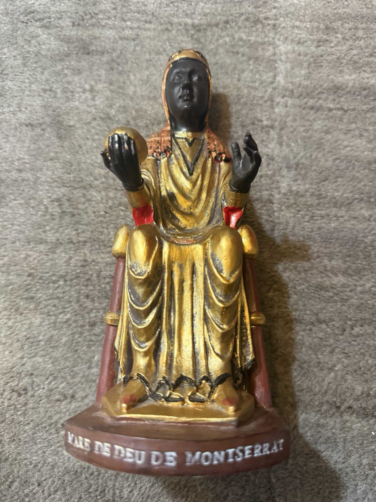 Vintage Mare de Déu de Montserrat 45059 20cm Statue La Moreneta Spain Figurine