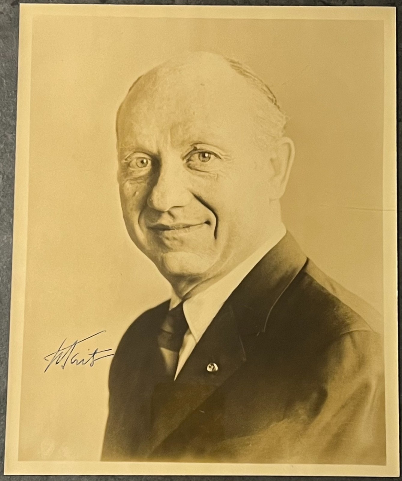 Jacob K. Javits Signed Vintage Portrait Photograph U.S. Senator New York
