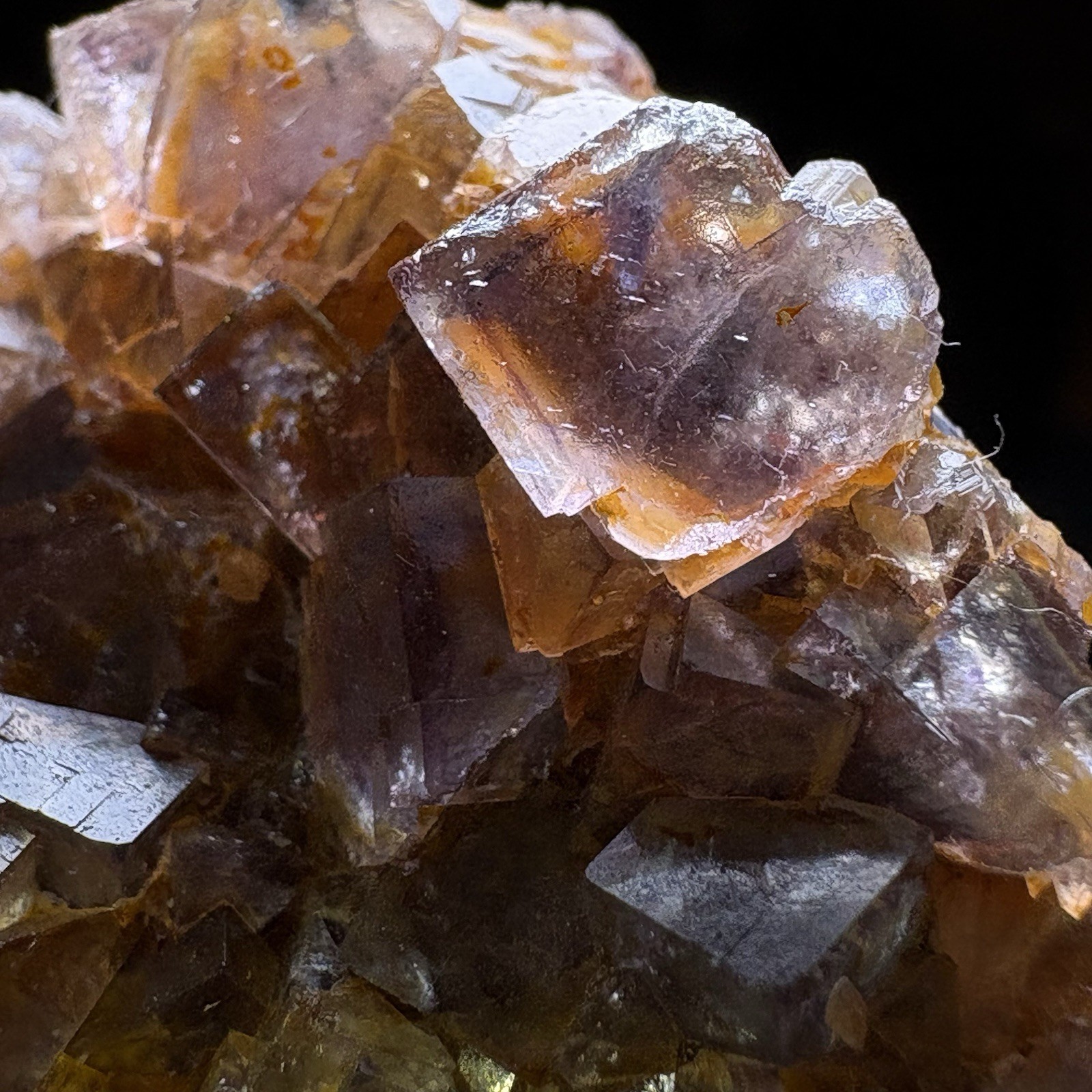 Natural High-Temp Crystal Phantom Fluorite Cluster Specimen Raw Mineral Healing