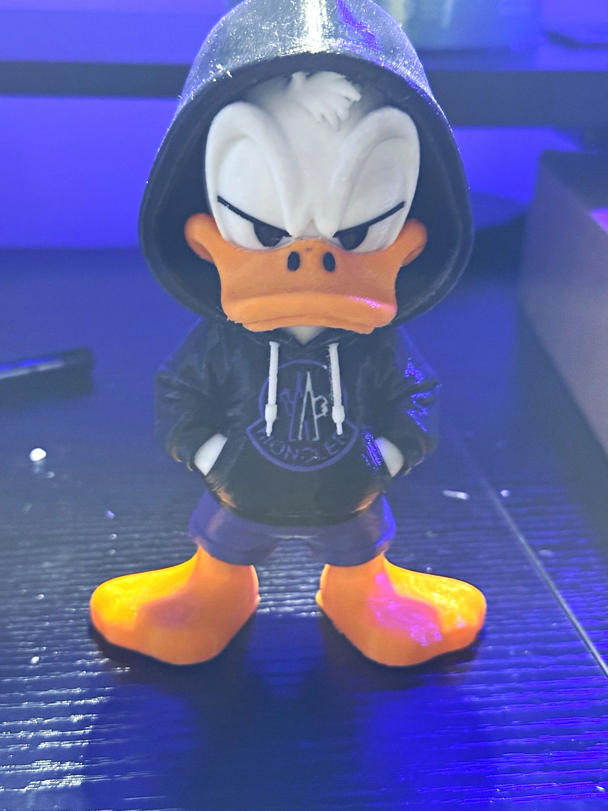 Disney Donald Duck Hooded Figure Bobblehead Black Hoodie Disney Franchise