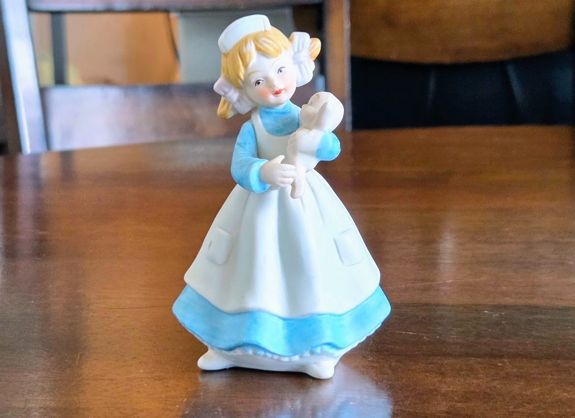 Vintage Lefton Nurse & Baby Porcelain Bisque Figurine 1970\'s Hand-Painted RN Vintage Lefton Nurse & Baby Porcelain Bisque Figurine 1970\'s Hand-Painted RN