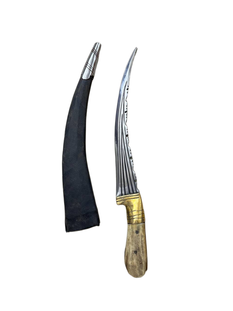 Antique barasingha knife, curved dagger, vintage collectible, Khanjar Rare