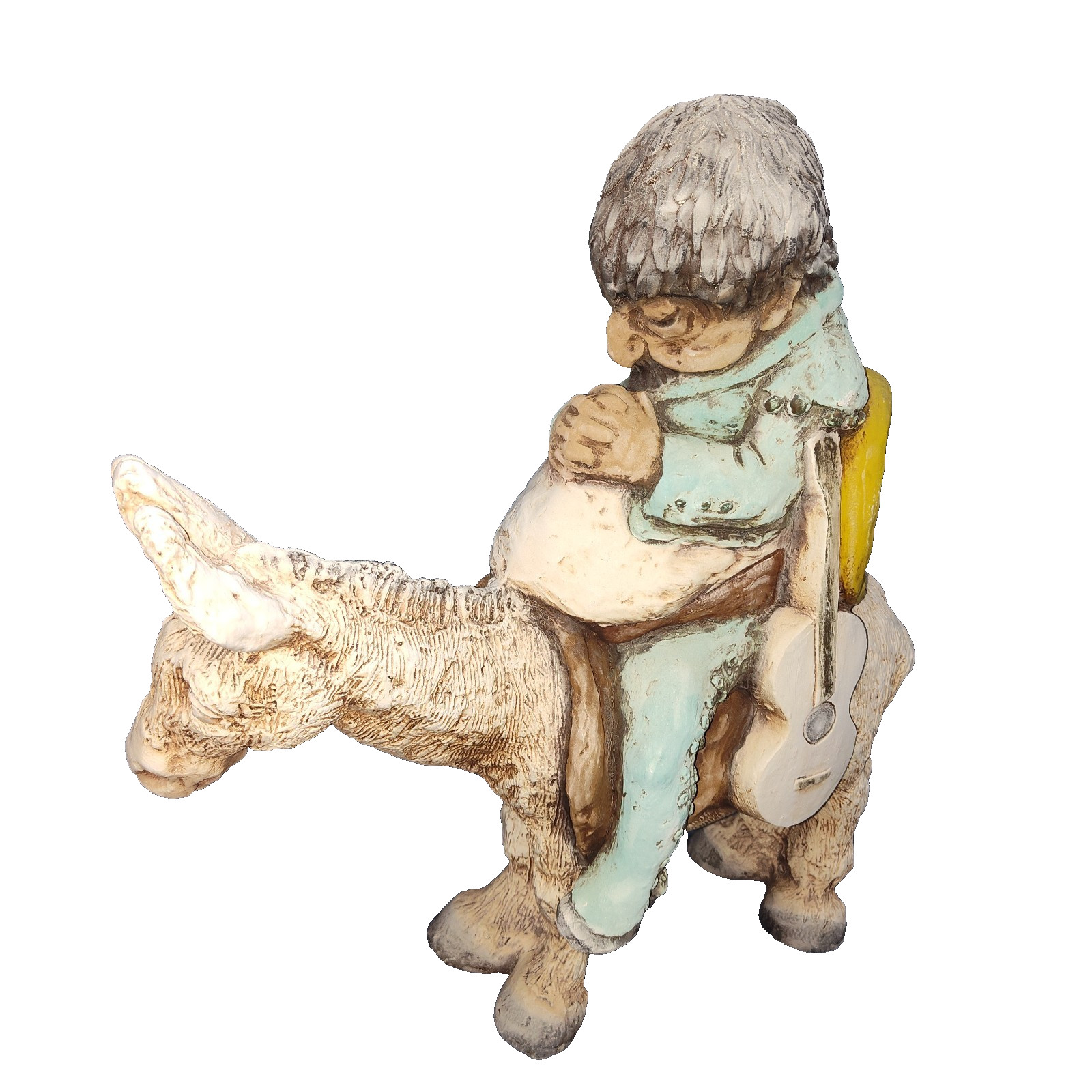 VTG 1960s Universal Statuary Poncho Sleeping Mariachi Donkey Statue Chalkware