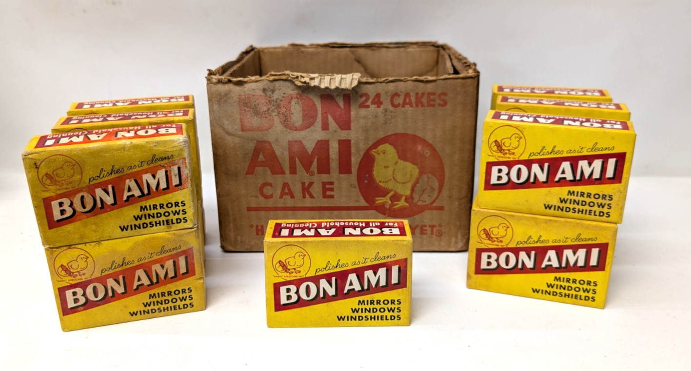 Vintage Bon Ami Cleaning Cakes 13 Bars Original Box Advertising NOS Old Stock