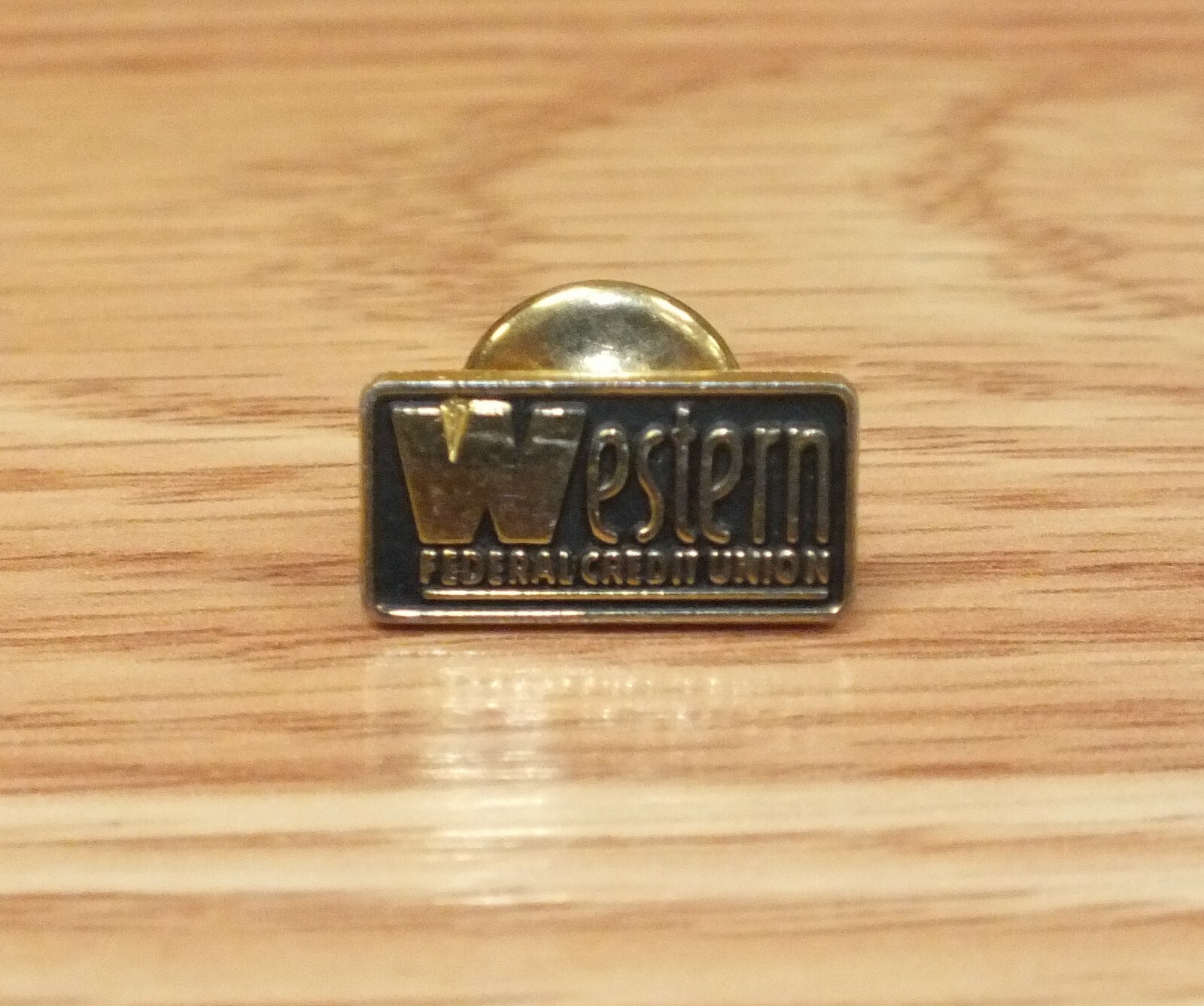 24K Gold Plated Western Federal Credit Union Collectible Lapel Pin